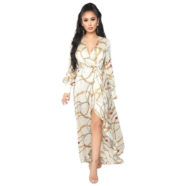 Women Spring Digital Printed Dress Sexy Ladies with Split Dresses Fashion Designer V Neck Apparel
Women Spring Digital Printed Dress Sexy Ladies with Split Dresses Fashion Designer V Neck Apparel