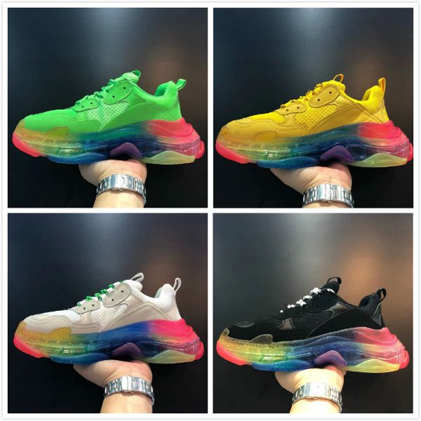 triple s designer shoes for men women platform sneakers rainbow bottom mens trainers 17fw sneaker casual vintage dad shoe, Black
triple s designer shoes for men women platform sneakers rainbow bottom mens trainers 17fw sneaker casual vintage dad shoe, Black