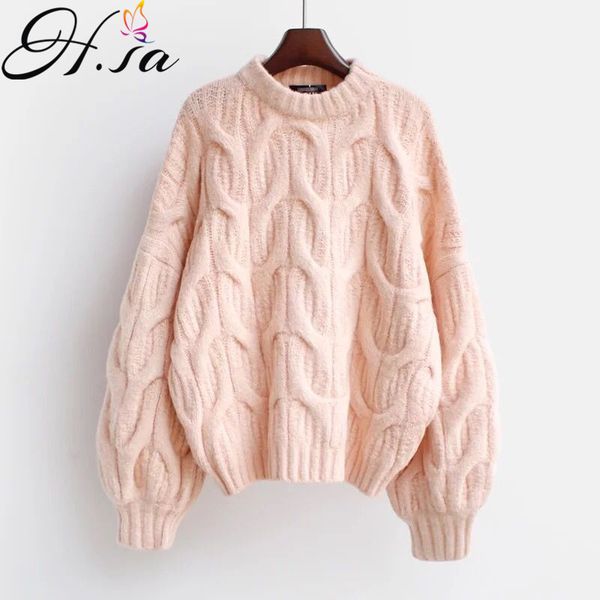 h.sa 2018 women sweater oneck pullover loose long sleeve winter warm pullovers oversized pullover jumpers twisted pull sueter, White;black
h.sa 2018 women sweater oneck pullover loose long sleeve winter warm pullovers oversized pullover jumpers twisted pull sueter, White;black
