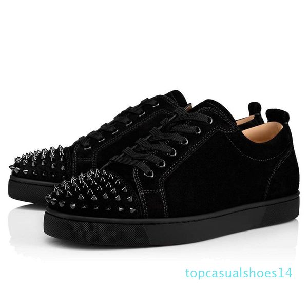 new designer shoes studded spikes fashion red suede leather mens womens flat bottoms luxury shoes party lovers sneakers with box t14, Black
new designer shoes studded spikes fashion red suede leather mens womens flat bottoms luxury shoes party lovers sneakers with box t14, Black