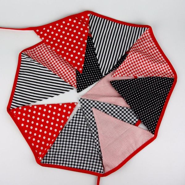 wholesale- 12 flags 3.2m red and blace color cotton fabric bunting pennant flag banner garland wedding birthday baby show party decoration
wholesale- 12 flags 3.2m red and blace color cotton fabric bunting pennant flag banner garland wedding birthday baby show party decoration