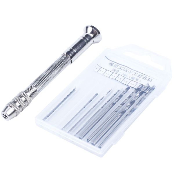 1pcs hand drill and 10pcs drill bits jewelers sliding drilling metal spiral tool 0.7-3mm
1pcs hand drill and 10pcs drill bits jewelers sliding drilling metal spiral tool 0.7-3mm