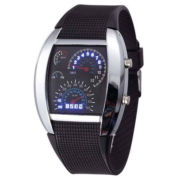 men sports watches led digital watch men's race speed car meter dial silicone strap male wristwatch relogio masculino, Slivery;brown
men sports watches led digital watch men's race speed car meter dial silicone strap male wristwatch relogio masculino, Slivery;brown