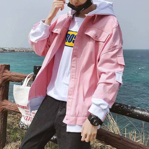 2020 spring new denim jacket men fashion patchwork color hooded jacket autumn casual loose korean clothes veste homme, Black;brown
2020 spring new denim jacket men fashion patchwork color hooded jacket autumn casual loose korean clothes veste homme, Black;brown