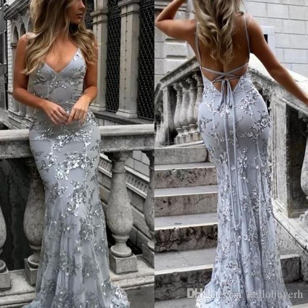 grey lace mermaid v neck prom dresses floor backless 2018 long evening dresses formal dresses, Black
grey lace mermaid v neck prom dresses floor backless 2018 long evening dresses formal dresses, Black