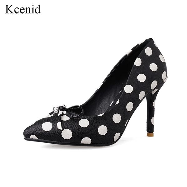 kcenid new elegant women pumps pointed toe high heels pumps fashion bowtie white black polka dots shoes woman plus size 32-42
kcenid new elegant women pumps pointed toe high heels pumps fashion bowtie white black polka dots shoes woman plus size 32-42
