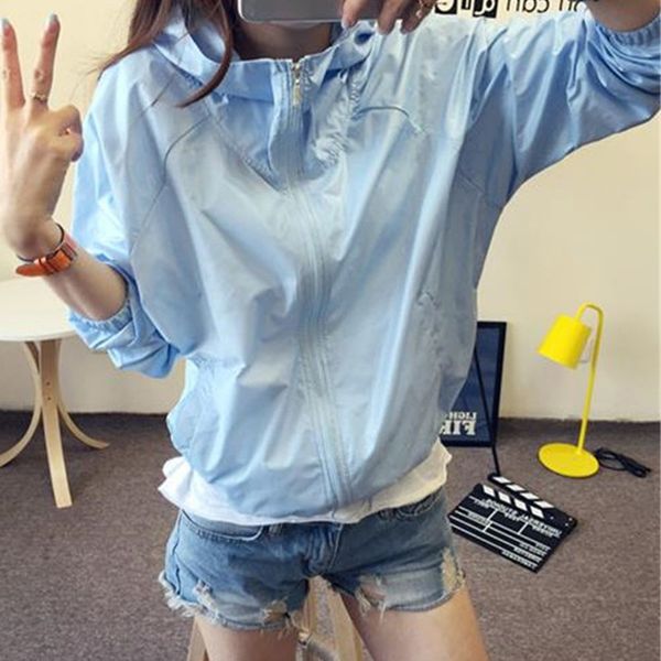 women basic jackets female zipper pockets casual long sleeves sunscreen coat 2019 summer thin sun protection women hooded jacket, Black;brown
women basic jackets female zipper pockets casual long sleeves sunscreen coat 2019 summer thin sun protection women hooded jacket, Black;brown