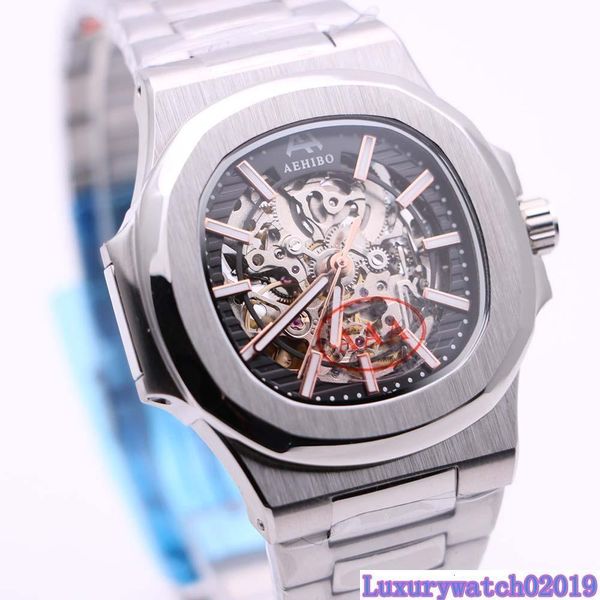 grade aehibo sapphire crystal automatic mechanical mens watch 42mm oval skeleton black dial watches transparent case back wristwatches, Slivery;brown
grade aehibo sapphire crystal automatic mechanical mens watch 42mm oval skeleton black dial watches transparent case back wristwatches, Slivery;brown