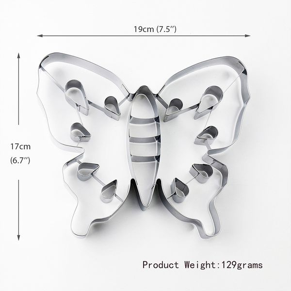 new-stainless steel 3d butterfly shaped mold biscuit tools cookie cake mold jelly pastry baking cutter mould tool other bakeware
new-stainless steel 3d butterfly shaped mold biscuit tools cookie cake mold jelly pastry baking cutter mould tool other bakeware