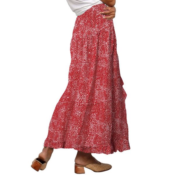 women fashion bohomian skirt summer wrap chiffon floral irregular opening long skirts, Black
women fashion bohomian skirt summer wrap chiffon floral irregular opening long skirts, Black