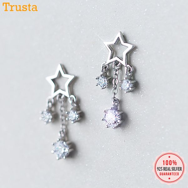 trustdavis genuine fashion 925 sterling silver sweet dazzling cz star tassel stud earring for women fine jewelry gift ds2565, Golden;silver
trustdavis genuine fashion 925 sterling silver sweet dazzling cz star tassel stud earring for women fine jewelry gift ds2565, Golden;silver