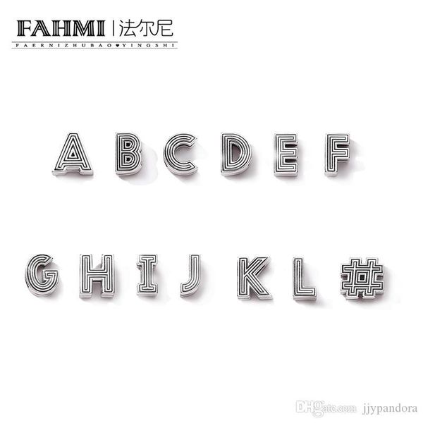 fahmi 100% 925 sterling silver charming 26-letter women's charm diy bracelet accessories spacer wholesale, Black
fahmi 100% 925 sterling silver charming 26-letter women's charm diy bracelet accessories spacer wholesale, Black