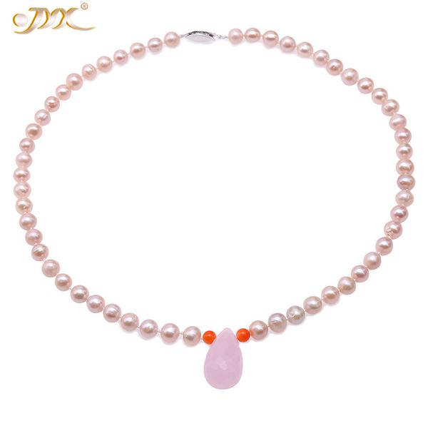 jyx 2019 lovely heart quartz pearl necklace 6.5-7.5mm lavender freshwater pearl necklace with pink crystal 18" mother'day gift, Silver
jyx 2019 lovely heart quartz pearl necklace 6.5-7.5mm lavender freshwater pearl necklace with pink crystal 18" mother'day gift, Silver