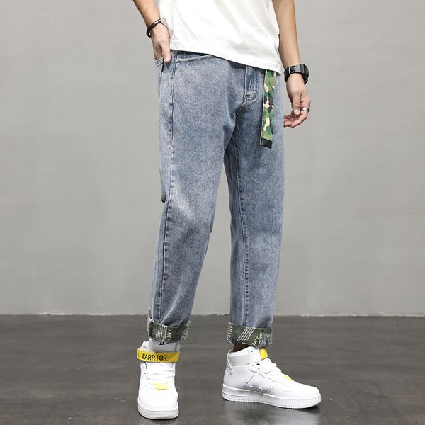 belt jeans men's fashion camo stitching casual harem jeans pants men streetwear loose hip hop denim trousers mens large size, Blue
belt jeans men's fashion camo stitching casual harem jeans pants men streetwear loose hip hop denim trousers mens large size, Blue