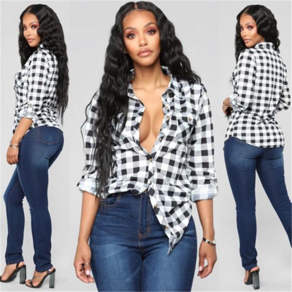 new brand ladies and ladies plaid shirt long sleeve flannel button casual full sleeve v-neck t-shirt, White
new brand ladies and ladies plaid shirt long sleeve flannel button casual full sleeve v-neck t-shirt, White