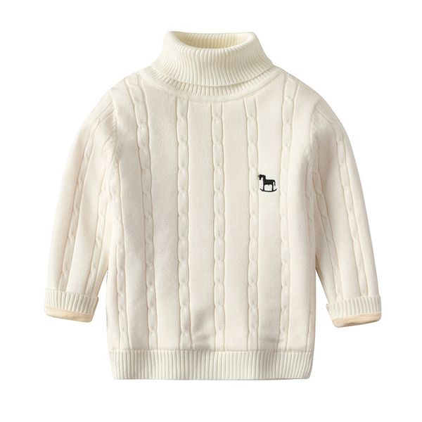 2019 autumn and winter new children's turtleneck sweater plus velvet thickening, White
2019 autumn and winter new children's turtleneck sweater plus velvet thickening, White