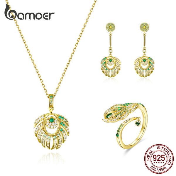 bamoer queen peacock feather pendant necklace and earrings 925 sterling silver party and wedding jewelry sets zhs156, Black
bamoer queen peacock feather pendant necklace and earrings 925 sterling silver party and wedding jewelry sets zhs156, Black