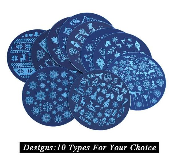 new health christmas stainless steel stamping plate round nail stamping template manicure nail art plates, White
new health christmas stainless steel stamping plate round nail stamping template manicure nail art plates, White