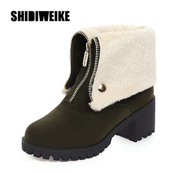 2020 new ankle boots women flock round toe zipper thick heel platform boots solid colors winter shoes ladies j756, Black
2020 new ankle boots women flock round toe zipper thick heel platform boots solid colors winter shoes ladies j756, Black