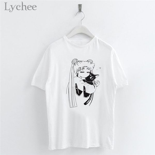 lychee harajuku sailor moon cartoon print women t shirt casual short sleeve o-neck white t shirt tee female
lychee harajuku sailor moon cartoon print women t shirt casual short sleeve o-neck white t shirt tee female