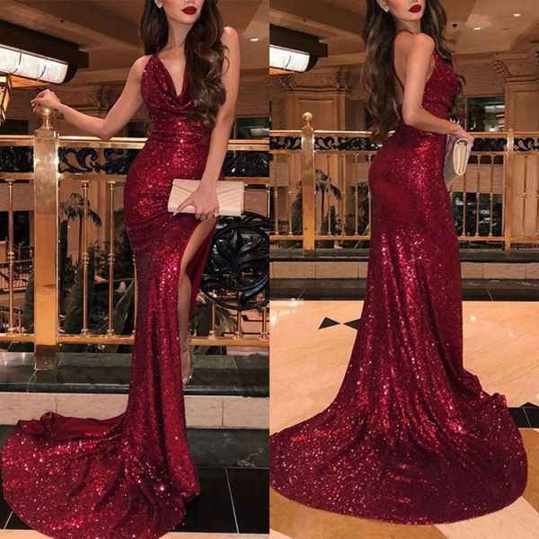 sparkly burgundy mermaid evening dresses v neck sequined side split prom gowns plus size formal party cooktail dress special occasion, Black;red
sparkly burgundy mermaid evening dresses v neck sequined side split prom gowns plus size formal party cooktail dress special occasion, Black;red