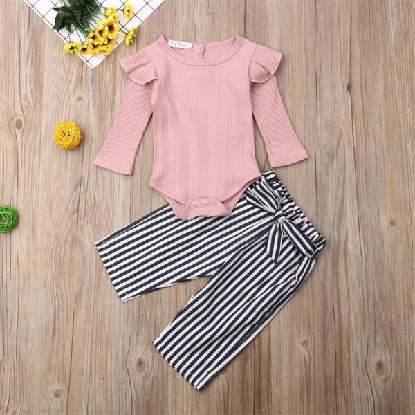 2020 spring fall newborn infant baby girl clothes 2pcs ruffle long sleeve romper striped pants baby girl outfits clothing set, White
2020 spring fall newborn infant baby girl clothes 2pcs ruffle long sleeve romper striped pants baby girl outfits clothing set, White