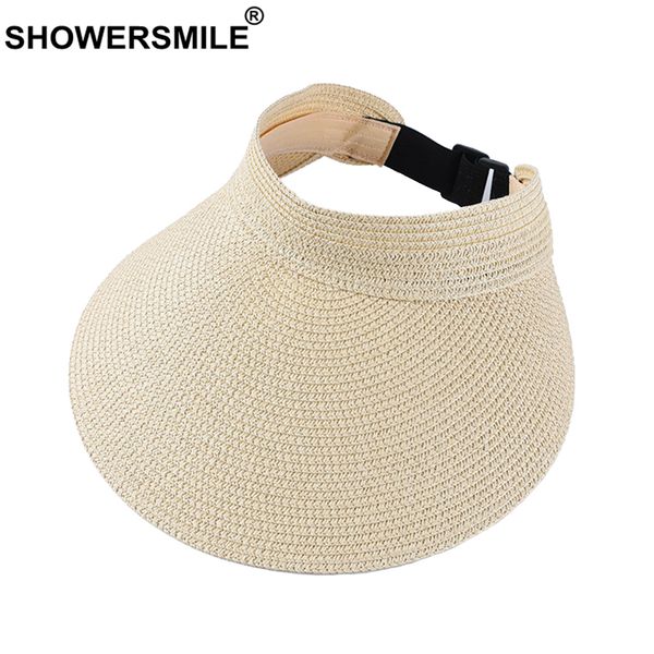 showersmile straw visor cap female beige wide brim visor tennis cap women breathable ladies golf sun protection hat, Blue;gray
showersmile straw visor cap female beige wide brim visor tennis cap women breathable ladies golf sun protection hat, Blue;gray