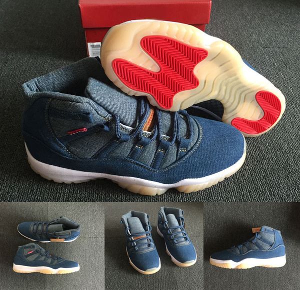 2019 High quality for Sport 11 XI Denim Designer Blue Jeans Basketball Shoes Men 11s Flight Trainers Sports Sneakers Size 40-46
2019 High quality for Sport 11 XI Denim Designer Blue Jeans Basketball Shoes Men 11s Flight Trainers Sports Sneakers Size 40-46