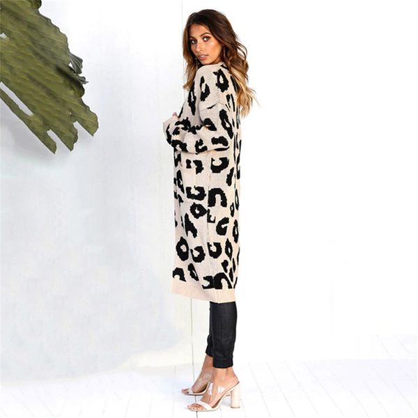 women autumn cardigan loose long sweater winter fashion leopard print long sleeve knit sweaters coats female outwear jacket coat, White
women autumn cardigan loose long sweater winter fashion leopard print long sleeve knit sweaters coats female outwear jacket coat, White
