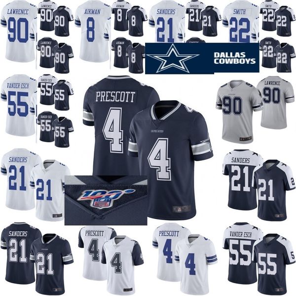 

21 ezekiel elliott dalla jersey cowboy 55 leighton vander esch 4 dak prescott 19 amari cooper emmitt jaylon smith jason witte lawrence lee, Black;red