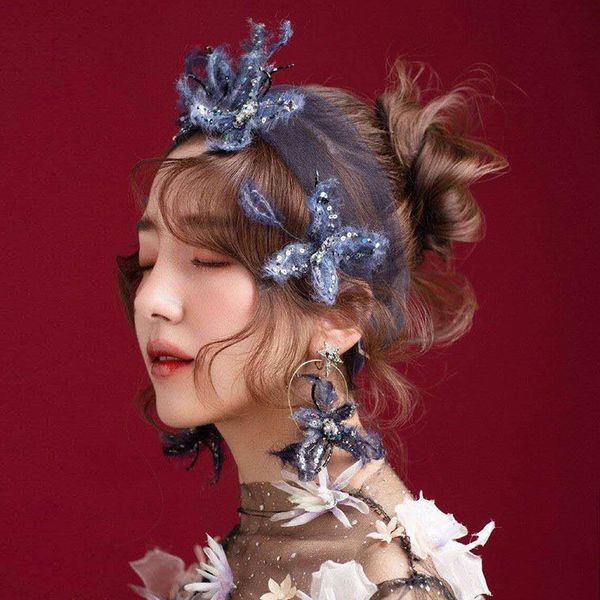 wedding p brigade wedding dress hair accessories bride handmade crepe flower dress headwear accessories, Golden;white
wedding p brigade wedding dress hair accessories bride handmade crepe flower dress headwear accessories, Golden;white