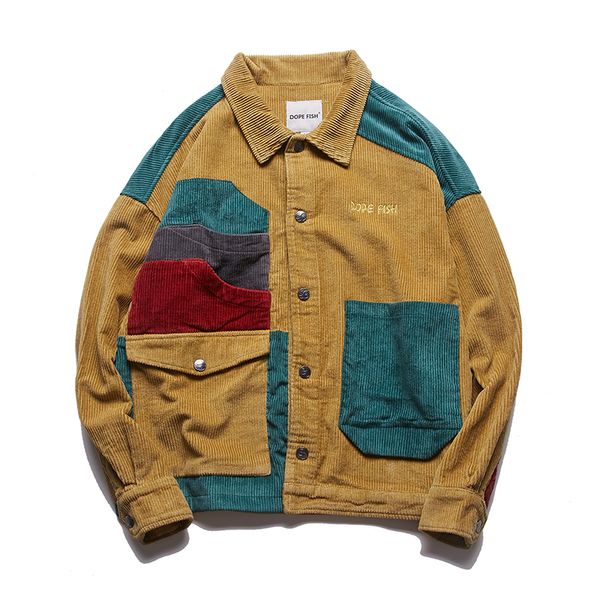 2019 women corduroy velvet turn down collar patchwork oversized loose long sleeve autumn jacket, Black;brown
2019 women corduroy velvet turn down collar patchwork oversized loose long sleeve autumn jacket, Black;brown
