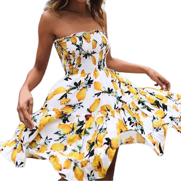 chamsgend summer women' wrapped chest print dress fashion holiday wind beach skirt temperament loose elegant short skirt, Blue;gray
chamsgend summer women' wrapped chest print dress fashion holiday wind beach skirt temperament loose elegant short skirt, Blue;gray
