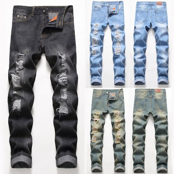 fashion men skinny jeans slim fit pant frayed jeans ripped casual pant men long trouser, Blue
fashion men skinny jeans slim fit pant frayed jeans ripped casual pant men long trouser, Blue