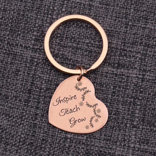 teacher keyrings inspire teach grow heart keychain pendants jewelry keychain inspirational key holder charms key tag gifts, Silver
teacher keyrings inspire teach grow heart keychain pendants jewelry keychain inspirational key holder charms key tag gifts, Silver