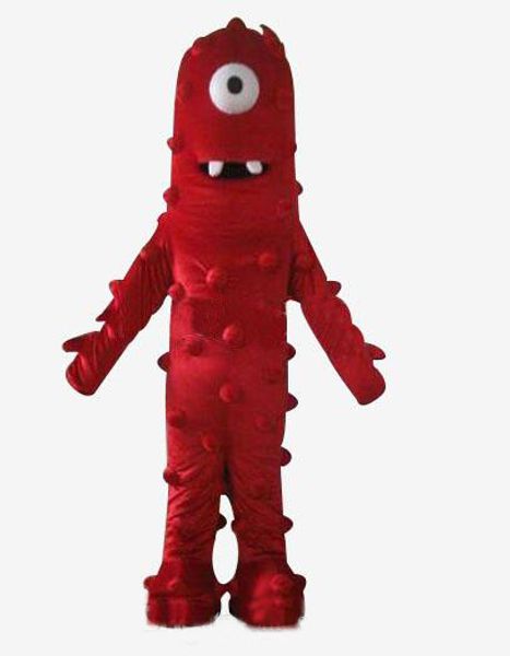 2019 muno mascot costume from yo gabba gabba, Red;yellow 
2019 muno mascot costume from yo gabba gabba, Red;yellow