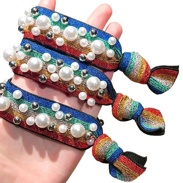 women headwear leopard rainbow pearl striped elastic hair rubber bands elegant fashion high elastic knotted head bands
women headwear leopard rainbow pearl striped elastic hair rubber bands elegant fashion high elastic knotted head bands