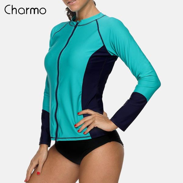 charmo women long sleeve zipper rashguard shirt swimsuit swimwear surfing rash guard upf50+ running shirt biking
charmo women long sleeve zipper rashguard shirt swimsuit swimwear surfing rash guard upf50+ running shirt biking