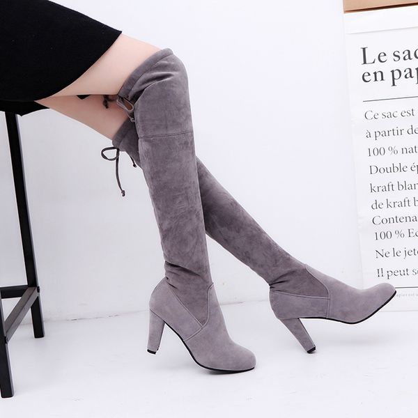 2019 new faux suede slim boots over the knee high women fashion winter thigh high boots shoes woman fashion botas mujer788, Black
2019 new faux suede slim boots over the knee high women fashion winter thigh high boots shoes woman fashion botas mujer788, Black