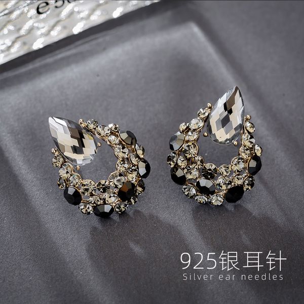 ed004 925 sterling silver fine jewelry spain version women's earrings wholesale price ing, Golden;silver