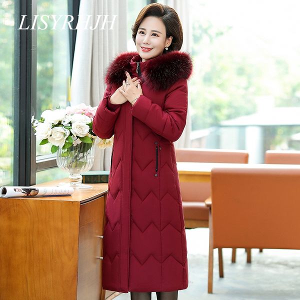 2019 winter women's jacket middle-aged long cotton thicken hooded fur collar cotton parkas women's winter coat plus size, Black
2019 winter women's jacket middle-aged long cotton thicken hooded fur collar cotton parkas women's winter coat plus size, Black
