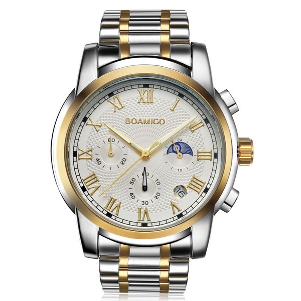 2020 new watches men boamigo chronograph men sports watches waterproof full steel dress fashion quartz men's watch, Slivery;brown
2020 new watches men boamigo chronograph men sports watches waterproof full steel dress fashion quartz men's watch, Slivery;brown