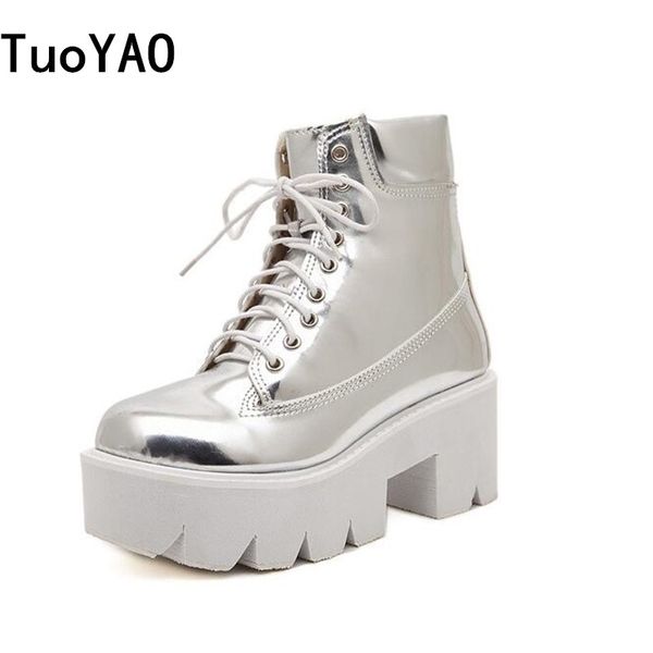 boots women high heel booties lace up silver shoes fashion spring leather boots women solid black punk botas zapatos de mujer
boots women high heel booties lace up silver shoes fashion spring leather boots women solid black punk botas zapatos de mujer