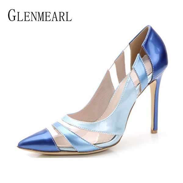 women pumps high heels shoes pointed toe pvc transparent royal blue dress shoes woman spring autumn party ladies plus size, Black
women pumps high heels shoes pointed toe pvc transparent royal blue dress shoes woman spring autumn party ladies plus size, Black