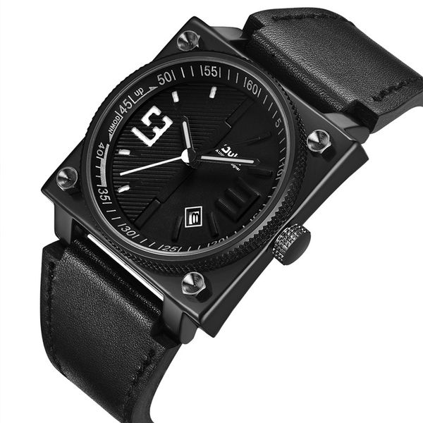 oulm fashion casual male wristwatch new design square dial genuine leather strap men's watches sport man quartz watch, Slivery;brown
oulm fashion casual male wristwatch new design square dial genuine leather strap men's watches sport man quartz watch, Slivery;brown