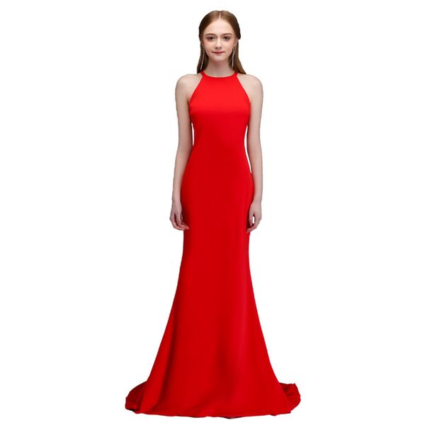 jewel neck satin mermaid evening dress red 2020 simple long evening gowns vestido de festa longo, Black;red
jewel neck satin mermaid evening dress red 2020 simple long evening gowns vestido de festa longo, Black;red