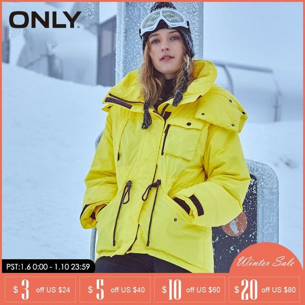 only women winter tooling style cinched waist sports down jacket parka | 119323517, Black
only women winter tooling style cinched waist sports down jacket parka | 119323517, Black