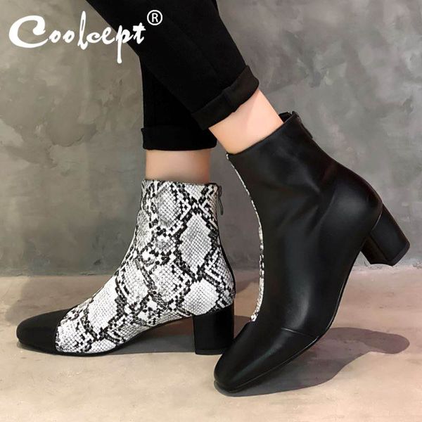 coolcept genuine leather snakeskin pattern women ankle boots office lady work party winter boots brand botas size 34-39, Black
coolcept genuine leather snakeskin pattern women ankle boots office lady work party winter boots brand botas size 34-39, Black