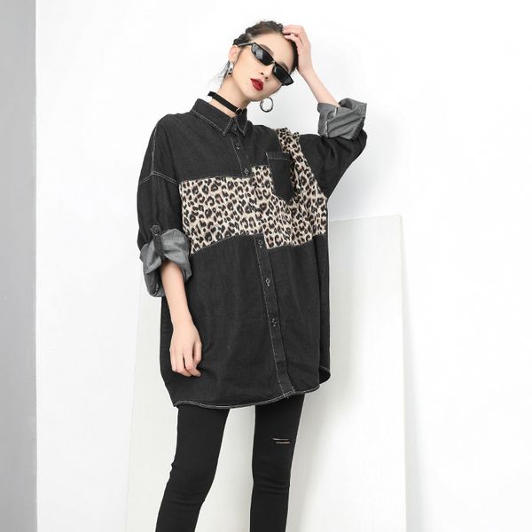 мода женщины негабаритных джинсовая рубашка 2019 повседневная дамы блузки шить леопард ковбой блузки мешковатые с длинным рукавом жан кардиг, White
мода женщины негабаритных джинсовая рубашка 2019 повседневная дамы блузки шить леопард ковбой блузки мешковатые с длинным рукавом жан кардиг, White