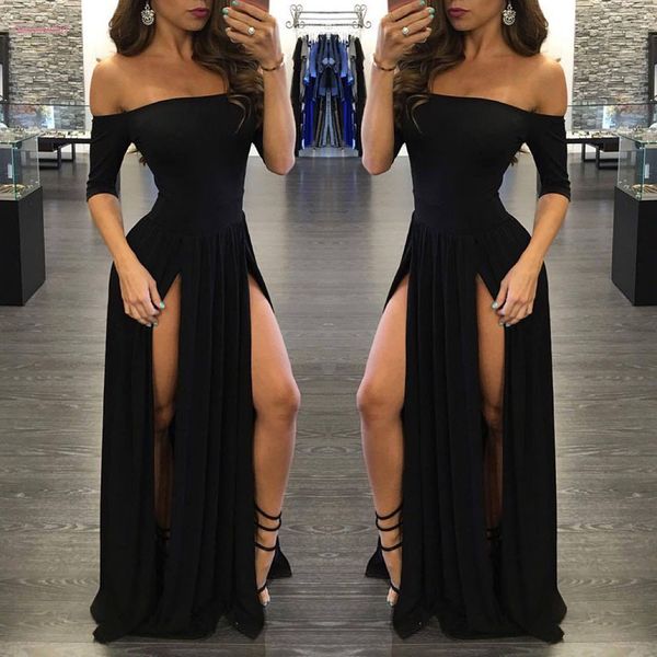 women formal dress party ball gown evening long bride dress long sleeve lady bodycon robe dresses vestidos425, Black;gray
women formal dress party ball gown evening long bride dress long sleeve lady bodycon robe dresses vestidos425, Black;gray